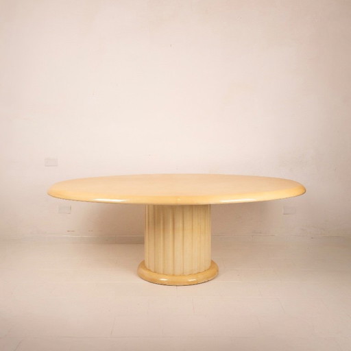 Rare parchment table by Aldo Tura for Tura Milano 1960