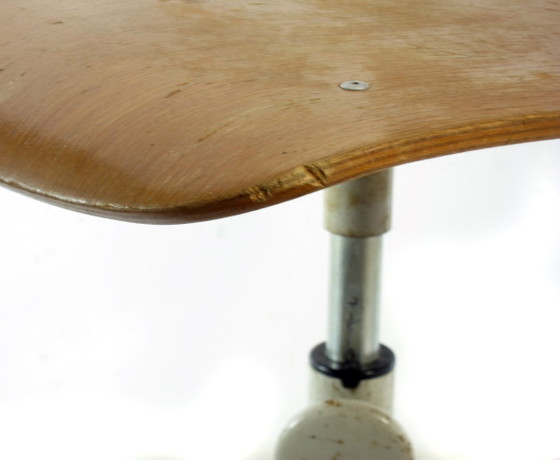 Sedia da Scrivania Industriale Regolabile Friso Kramer – Ahrend, Zona salotto, Legno, Metallo, Industrieel (photo 7 of 12)