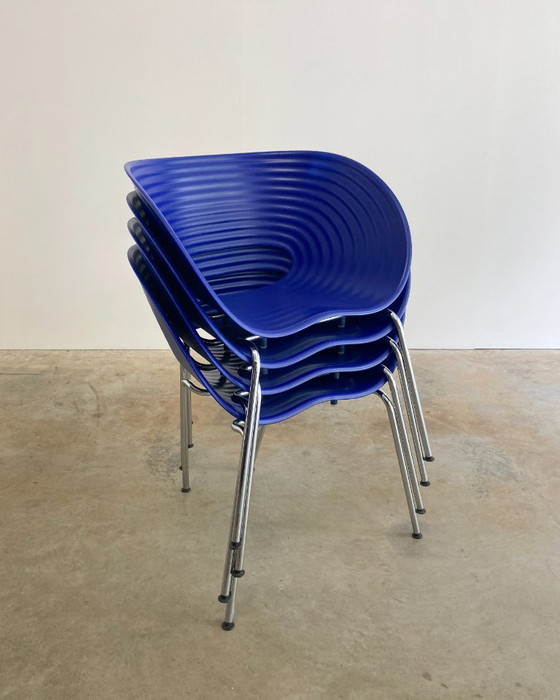 4x Vitra Tom Vac Stuhl blau von Ron Arad – Esszimmerstühle, Metal, Plastic, Modern (photo 4 of 12)