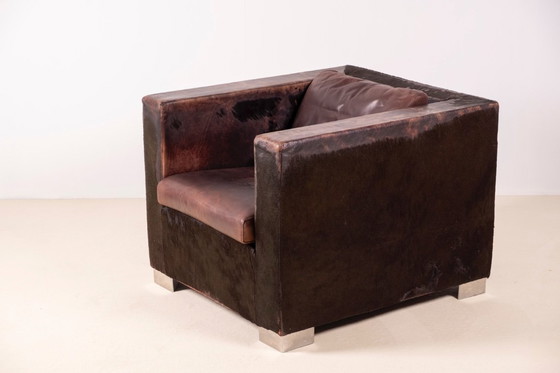 Image 1 of Rodolfo Dordoni Suitcase Armchair in Pony Leather, 1997 Minotti
