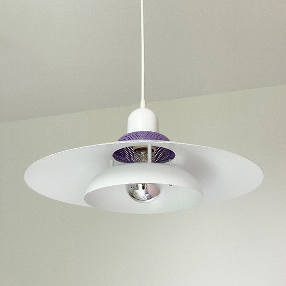 Image 1 of Jeka vintage Deens design LAMP Mid Century wit paars