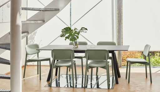 6 x Hay Soft Edge 60 Chair Dusty Green