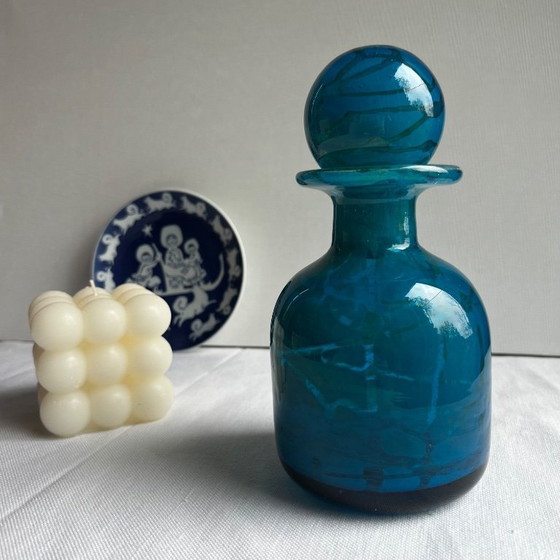 Image 1 of Caraffa in vetro Mdina, serie Ming - Firmata Michael Harris, Malta, 1970
