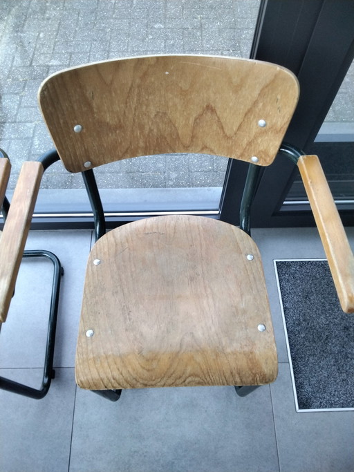 Deux chaises de cuisine vintage des années 1960-1970, designer Mertens, Belgique