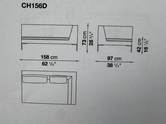 Image 1 of Ensemble de 2 sofas B&B Italia 'Charles' - design Antonio Citterio