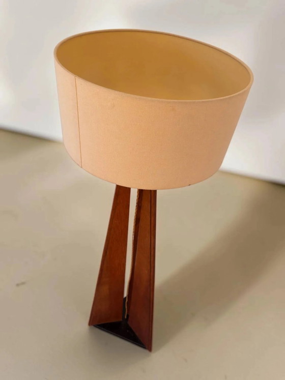 Art Deco floor lamp / Amsterdam School in oak, 1930s – Floor lights, Wood, Textile (photo 6 of 11)