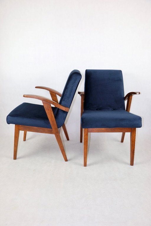 Set vintage 300-123 stoelen van M. Puchała, jaren 1970