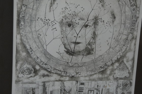 Image 1 of Lithograph by H.D.F. v.d. Bos / v.d Molen ( Reina )