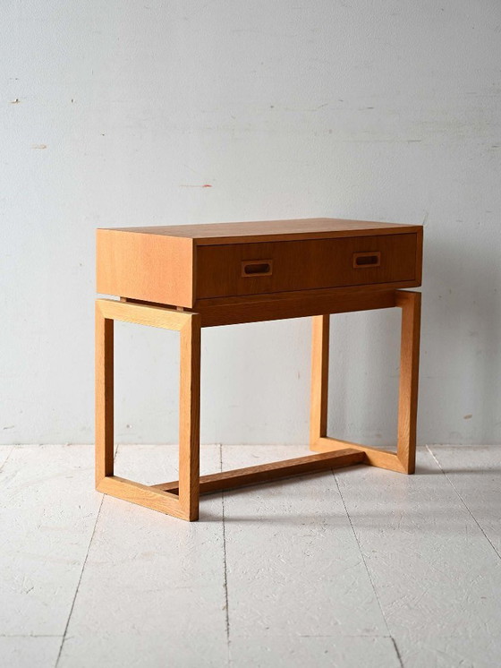 Image 1 of 1960s Scandinavian oak entry cabinet
