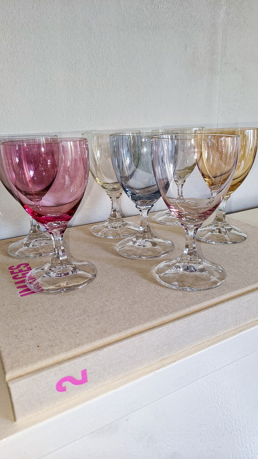 7x schott swiesel multicoulour wine glaze