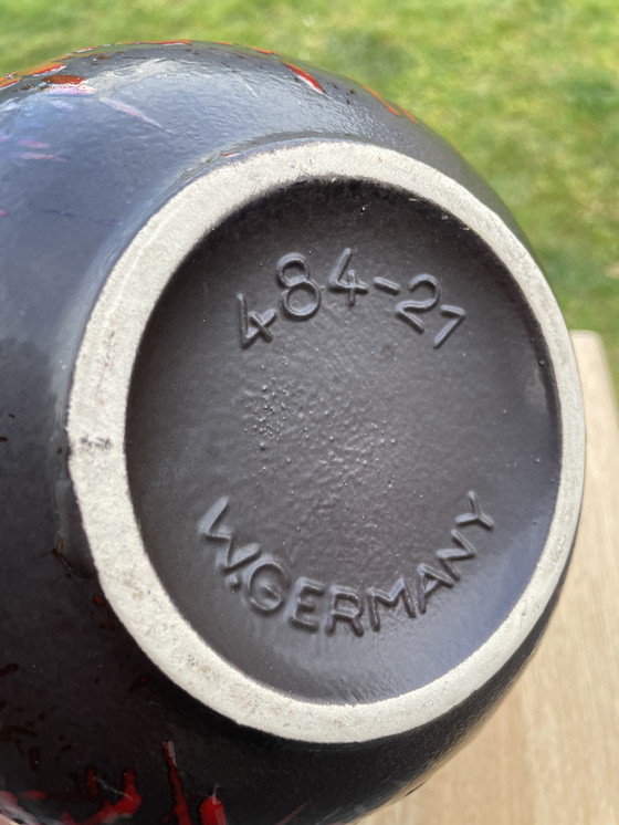 Image 1 of Vintage Duitse Fat Lava Vaas Jaren 70