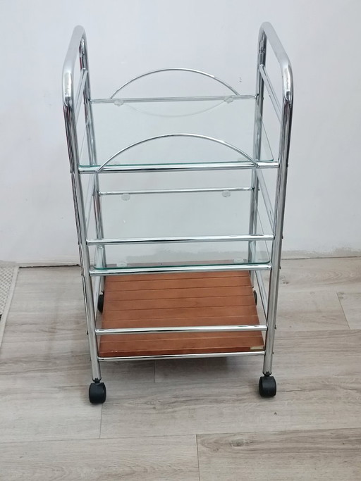 Vintage serveerwagen van Allibert, jaren 90.