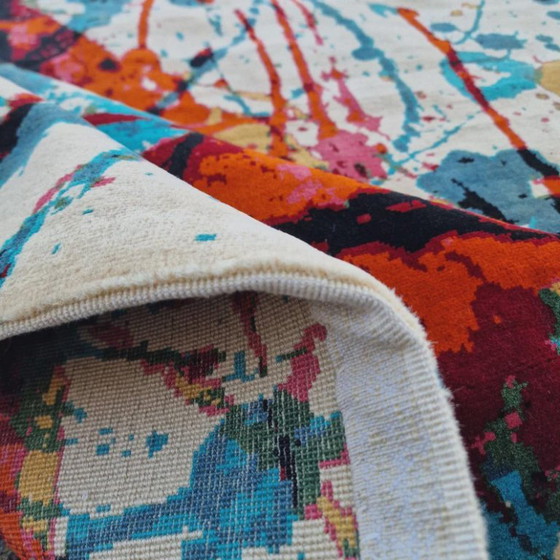 Alfombra sin título de Sam Francis – Lana sedosa sobre algodón, anudada a mano (200x300cm) – Wool (photo 6 of 10)
