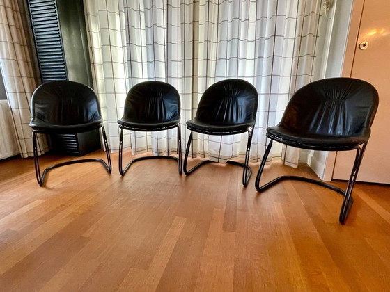 Image 1 of 4 chaises de salle à manger THEMA, designer Gastone Rinaldi