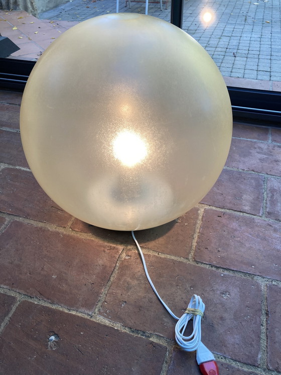 Image 1 of Lampe boule de lampadaire de rue en plastique dur rénové et modernisé en lampe d’intérieur design 
