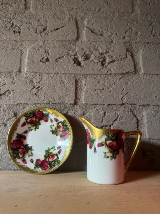 Brocca per il latte Saji con piattino – tafelwaar, Porcelain
