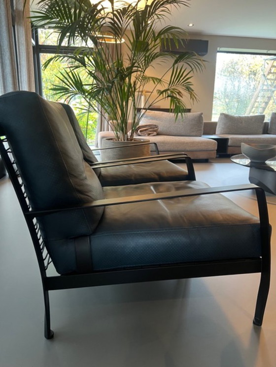 Image 1 of Sillas Minotti Richards CM.72 Pelle Aspen -25 azul marino