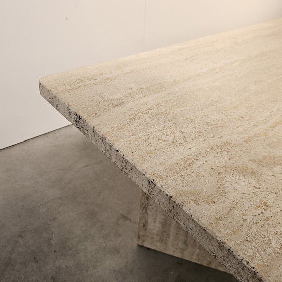 Image 1 of table basse vintage en travertin