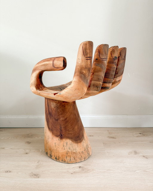 Chaise à main vintage en teck