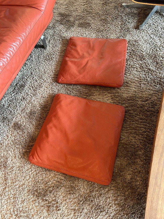 Image 1 of Sofás Leolux Maharaja de 2 y 3 plazas en piel naranja