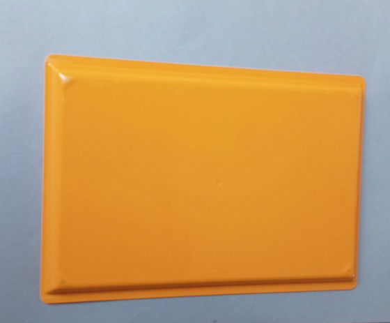 Image 1 of Hans Theo Baumann bauhaus Luftansa 1. Klasse orange Service Tablett 1967 RRR