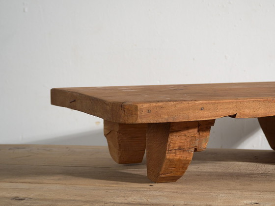 Antique low square table (c.1920) #9, Side tables, Wood, Brown, Rustic (photo 15 of 19)