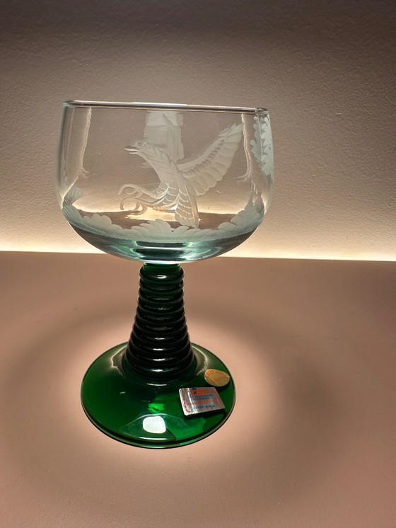 Image 1 of Joska 1970s, set of 6 crystal roemer wine glasses