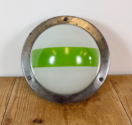 Lampe murale ou plafonnier d'urgence vintage, années 1970 – Elektrosvit, Appliques murales, Glass, Iron (photo 8 of 13)