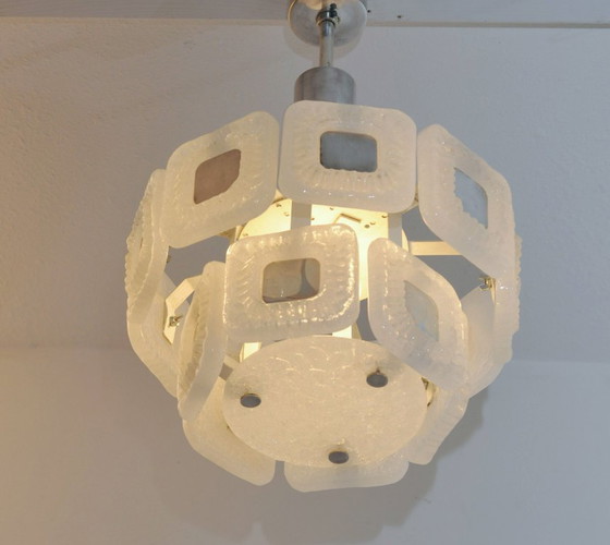 Image 1 of Lustre Kaiser en verre dépoli neige