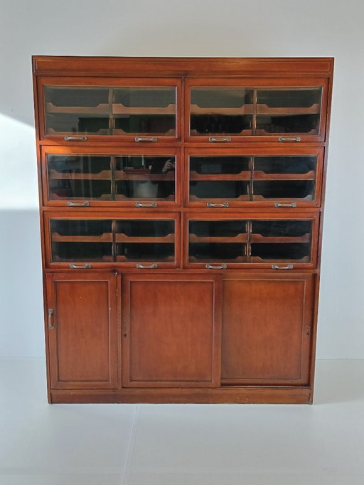 English Haberdashery Shop Cabinet with Glass Fronted Drawers