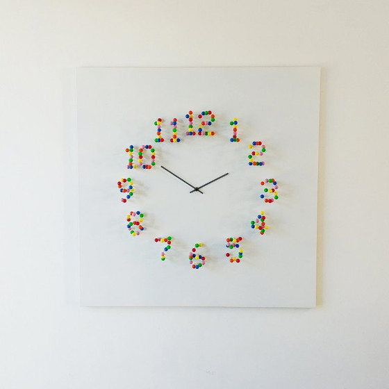 "MOCAP"(discodip) Orologio da parete illusionistico / scultura da parete – JAN PAUL, Metallo, Plastica, Modern (photo 2 of 9)