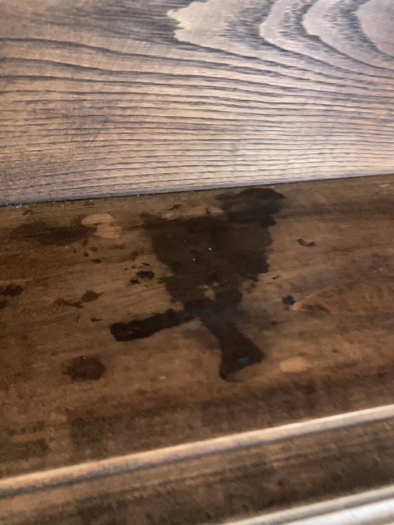 Image 1 of Vitrine murale ancienne en bois