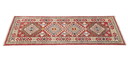 Handgeknüpfter orientalischer Kazak-Teppichläufer aus Wolle, Korallenminzgrün, 64 x 205 cm