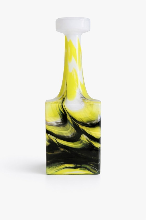 Image 1 of Vintage – Italian Art Glass Vase – VB Opaline Florence – Mid- Century Modern – c. 1960