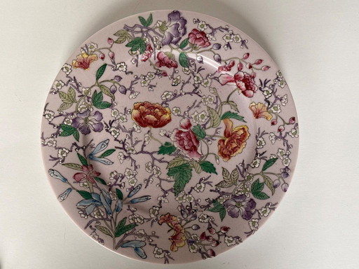 Assiette décorative vintage en porcelaine chinoise peinte à la main