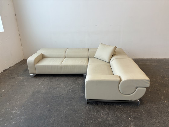 Image 1 of Sofá de diseño Leolux B-Flat, piel, gris-beige