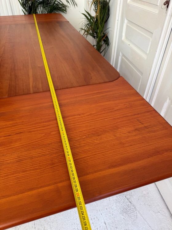 Extendable solid teak dining table, Wood, Brown (photo 13 of 14)
