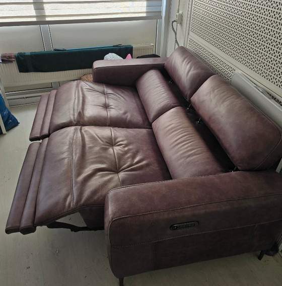 Image 1 of 1 x 2.5 seater leather relaxation sofa