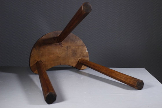 Vintage melkkruk, met bonenzitting, brutalistisch ontwerp, volkskunst, jaren 1950 – Krukjes, Wood (photo 13 of 14)
