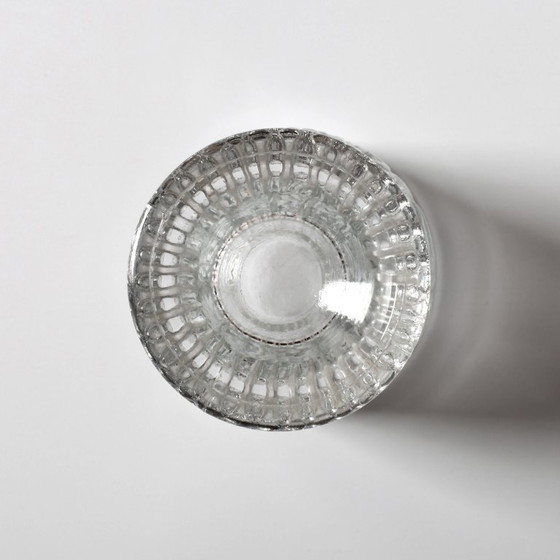 Image 1 of Set of 6 Mid-century Rare Pressed Glass Glasses / Libochovice / Czech Republic / 1981