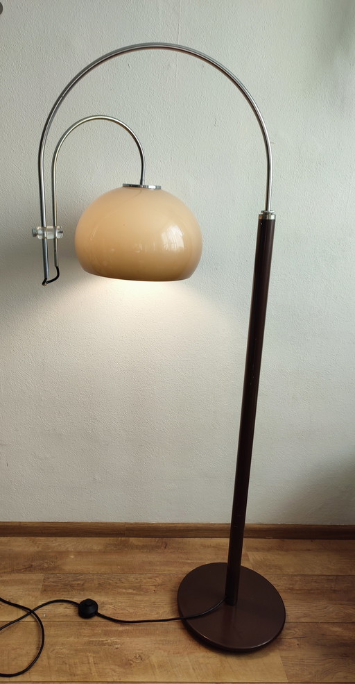 Artifort Stehlampe Doppelbögen Braun Vintage