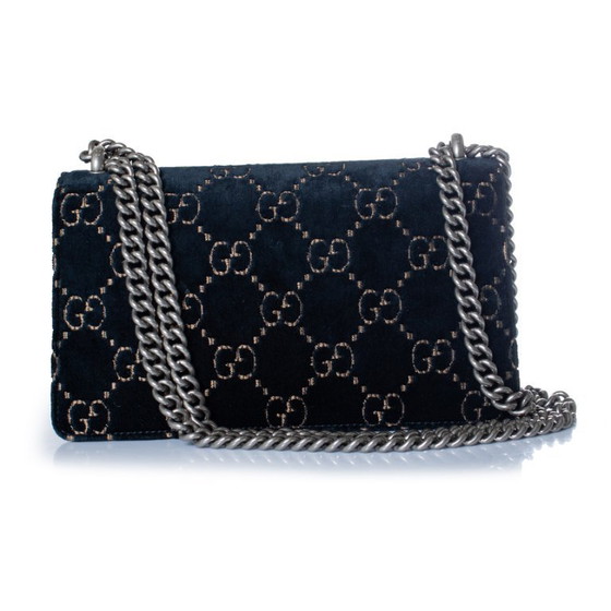 Image 1 of Gucci, blaue Samttasche GG Dionysus