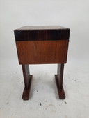 Tavolino laterale vintage in legno in stile Art Déco