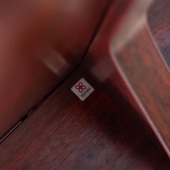 Image 1 of 1x Tavolo da pranzo rotondo in legno di design, modello 522 di Gianfranco Frattini per Bernini