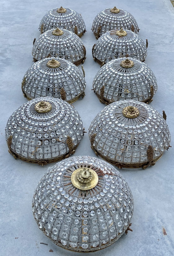 Image 1 of Plafonnier en cristal de style Louis XVI