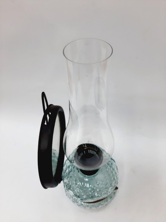 Image 1 of Lámpara de aceite de cristal antigua