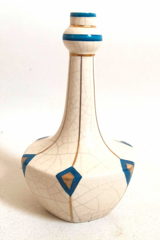 Soliflora in ceramica screpolata Art Déco Altezza 18 cm