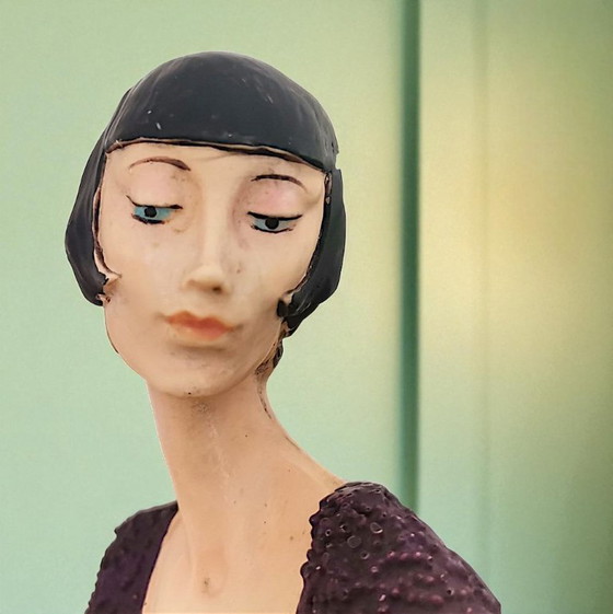 Image 1 of Art Deco mirror in style of Giuseppe Armani