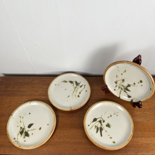 Set van 4 platte borden "La Colombe", 1960/70