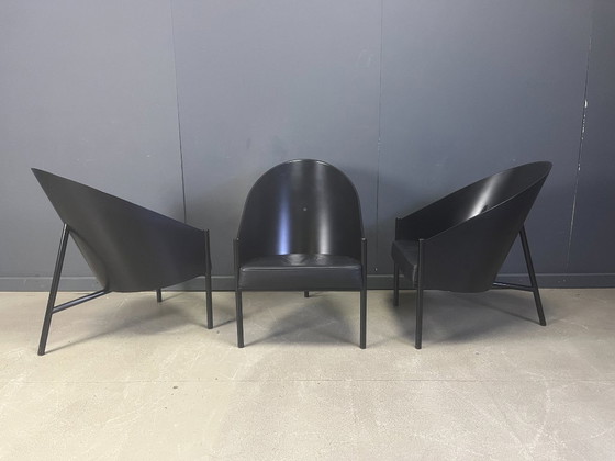 Image 1 of Set di 3 sedie vintage Pratfall di Philippe Starck per Driade, 1982